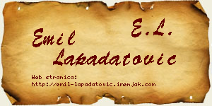 Emil Lapadatović vizit kartica